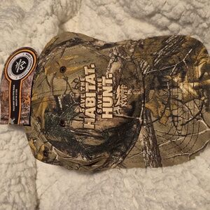 NWTF Save the Habitat Save the Hunt Turkey Stretchfit Hat - New